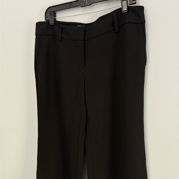 ANN TAYLOR LOFT Marisa Mid-Rise Black Wide Leg Trousers Size 10 - Picture 3 of 11